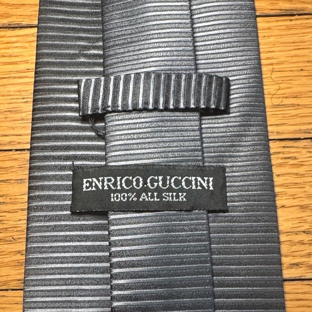 Gray Silk Tie